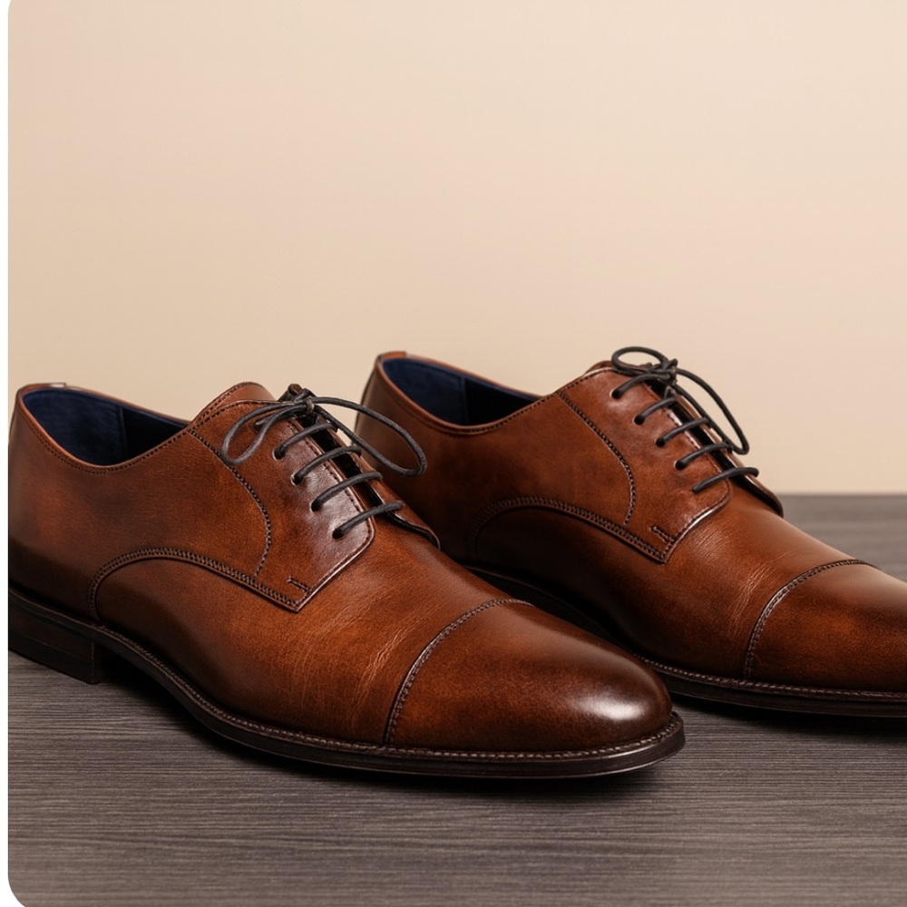 SuitSupply Men’s Italian Leather Lace Up Oxford Shoes
